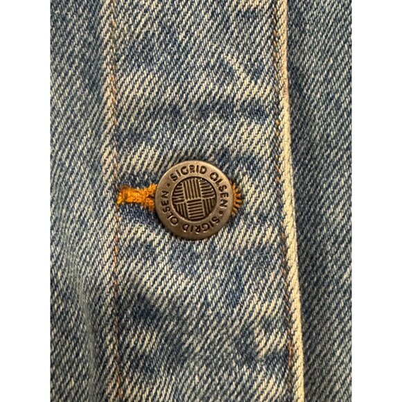Sigrid Olsen Essentials Womens Denim Vest Size L Blue Sleeveless Button Front Ca - Picture 2 of 4